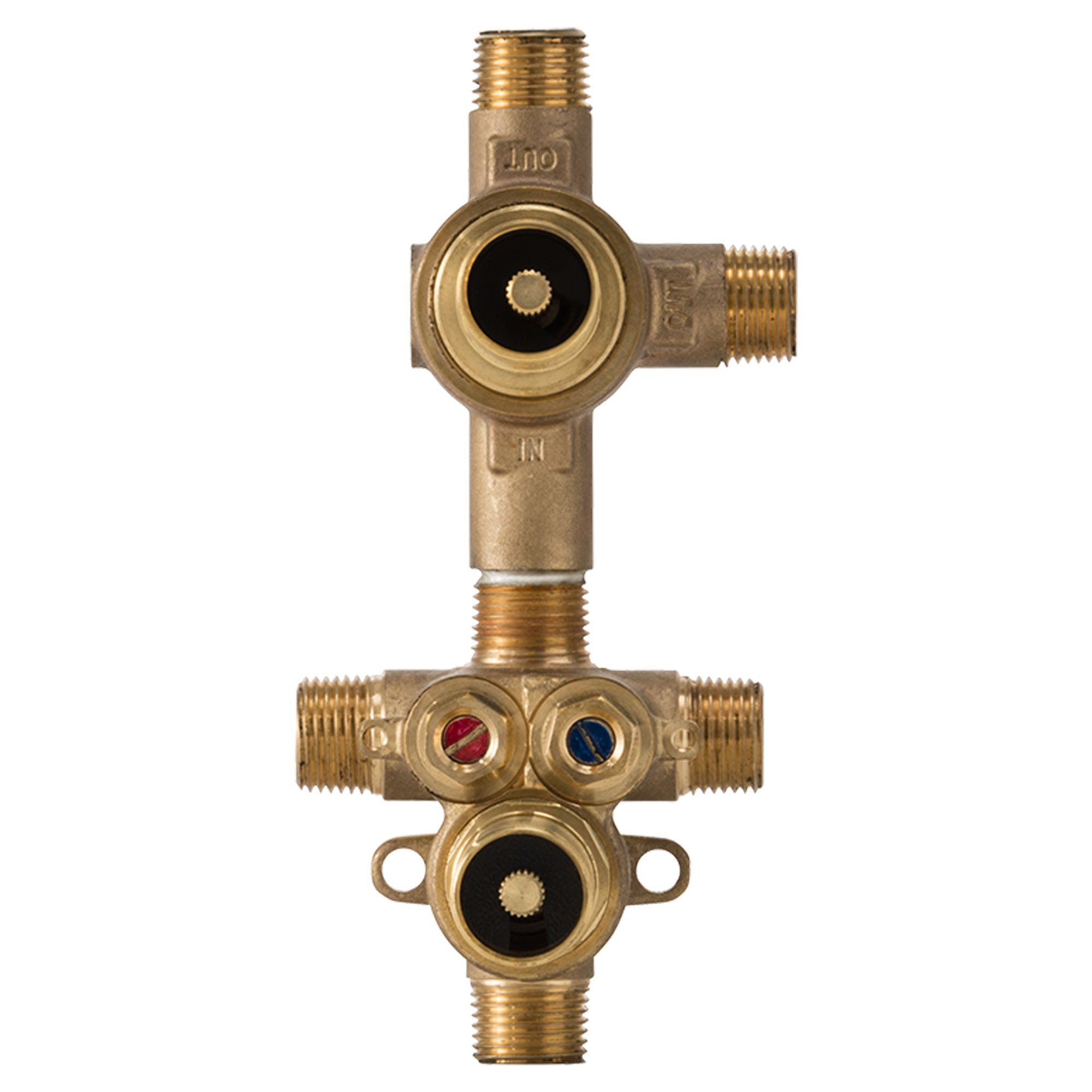 2-Handle Thermostatic Rough Valve with 2-Way Diverter Shared Functions